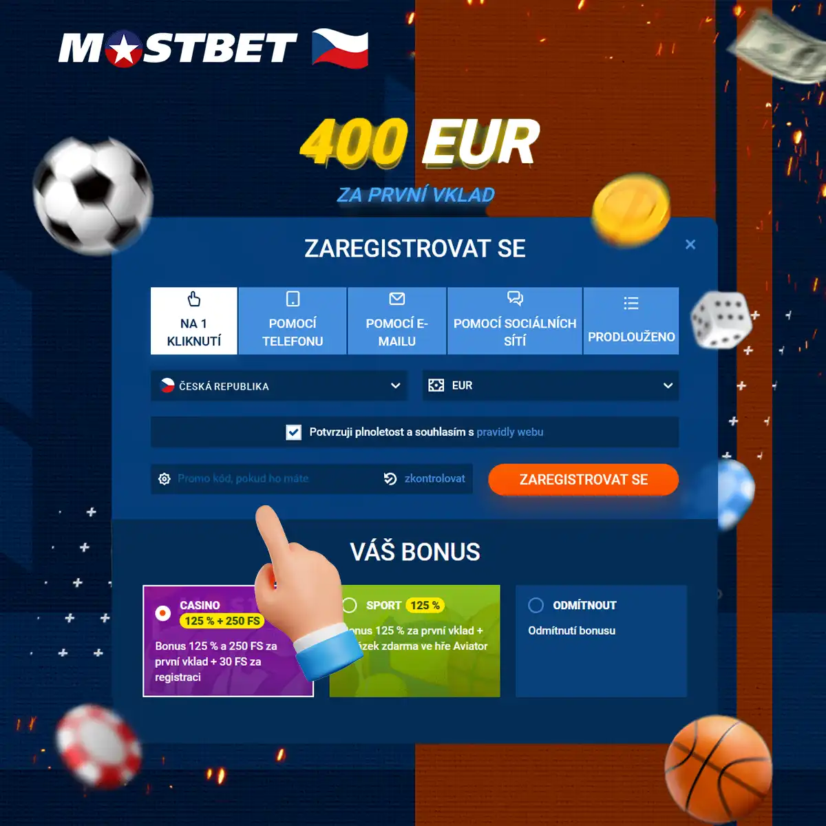 Jak funguje promo kód Mostbet?