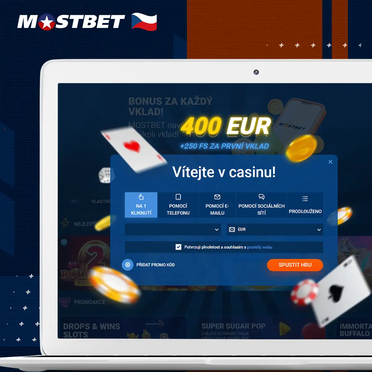 Proveďte svůj první vklad a získejte uvítací bonus od Mostbet