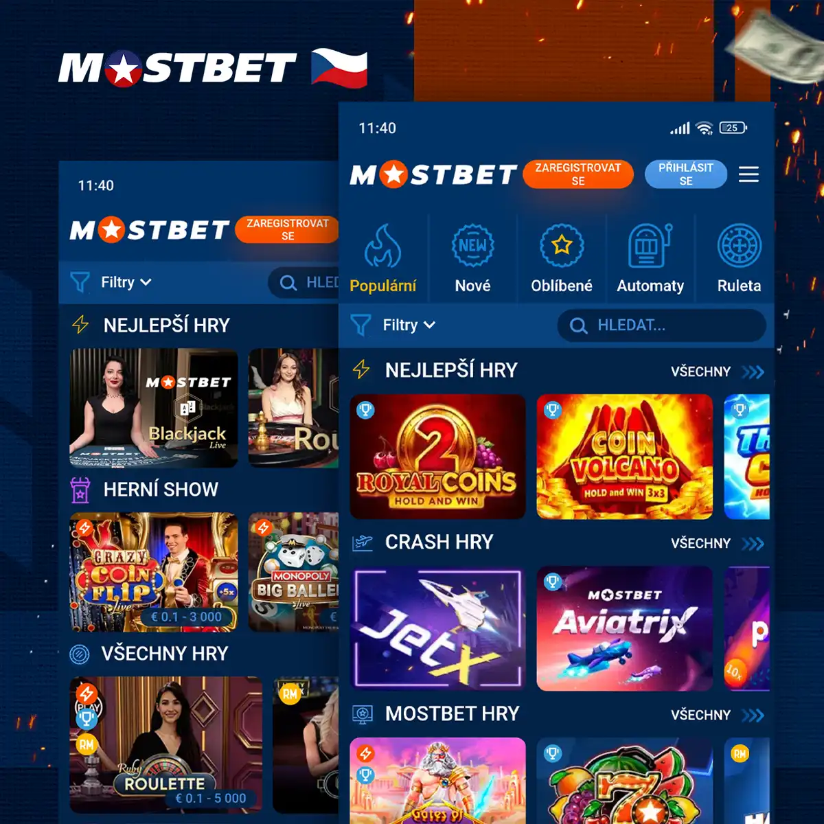 Hrajte v Mostbet Casino pomocí mobilního telefonu