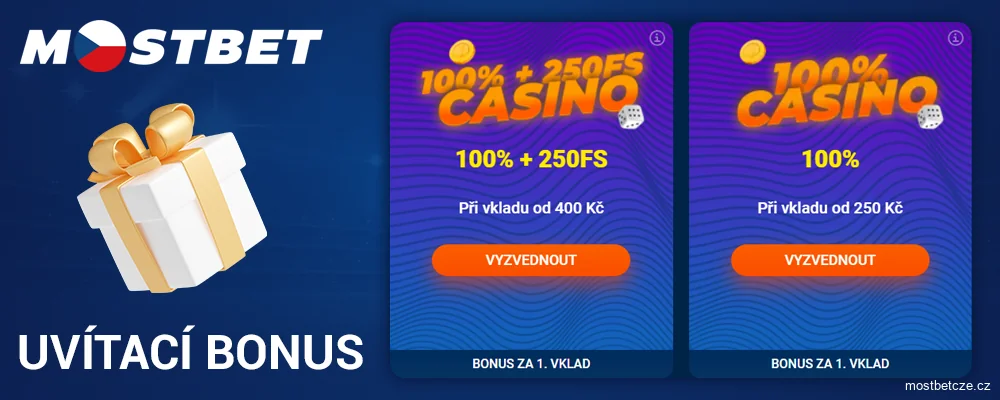 Uvítací bonus pro hráče Mostbet CZ