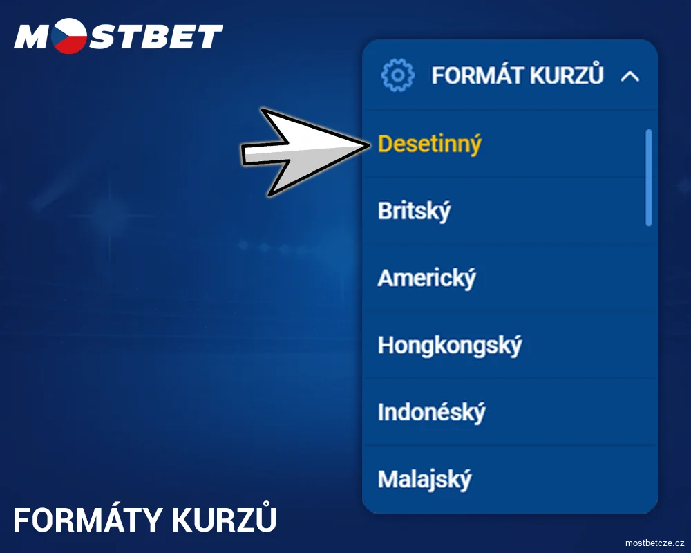 Typy kurzů v Mostbet Česká republika